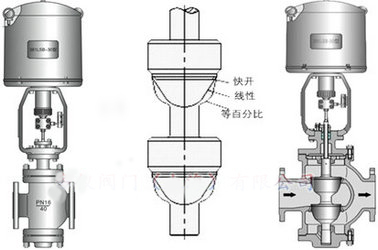 電動雙座調(diào)節(jié)閥結(jié)構(gòu)圖